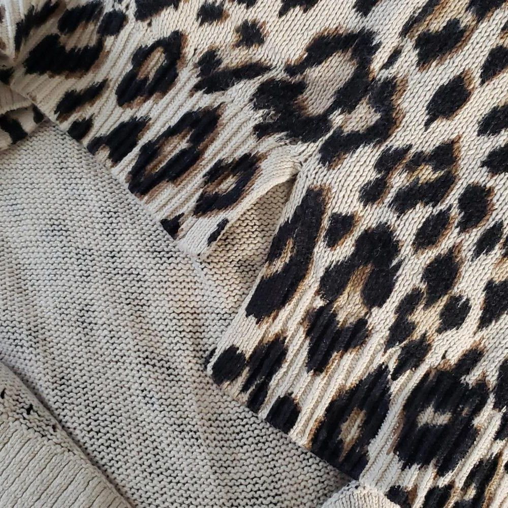 Chicos CT798 Chico's Animal Print Long Sleeve Button Cardigan L Size L / US 10 / IT 46 - 5 Thumbnail