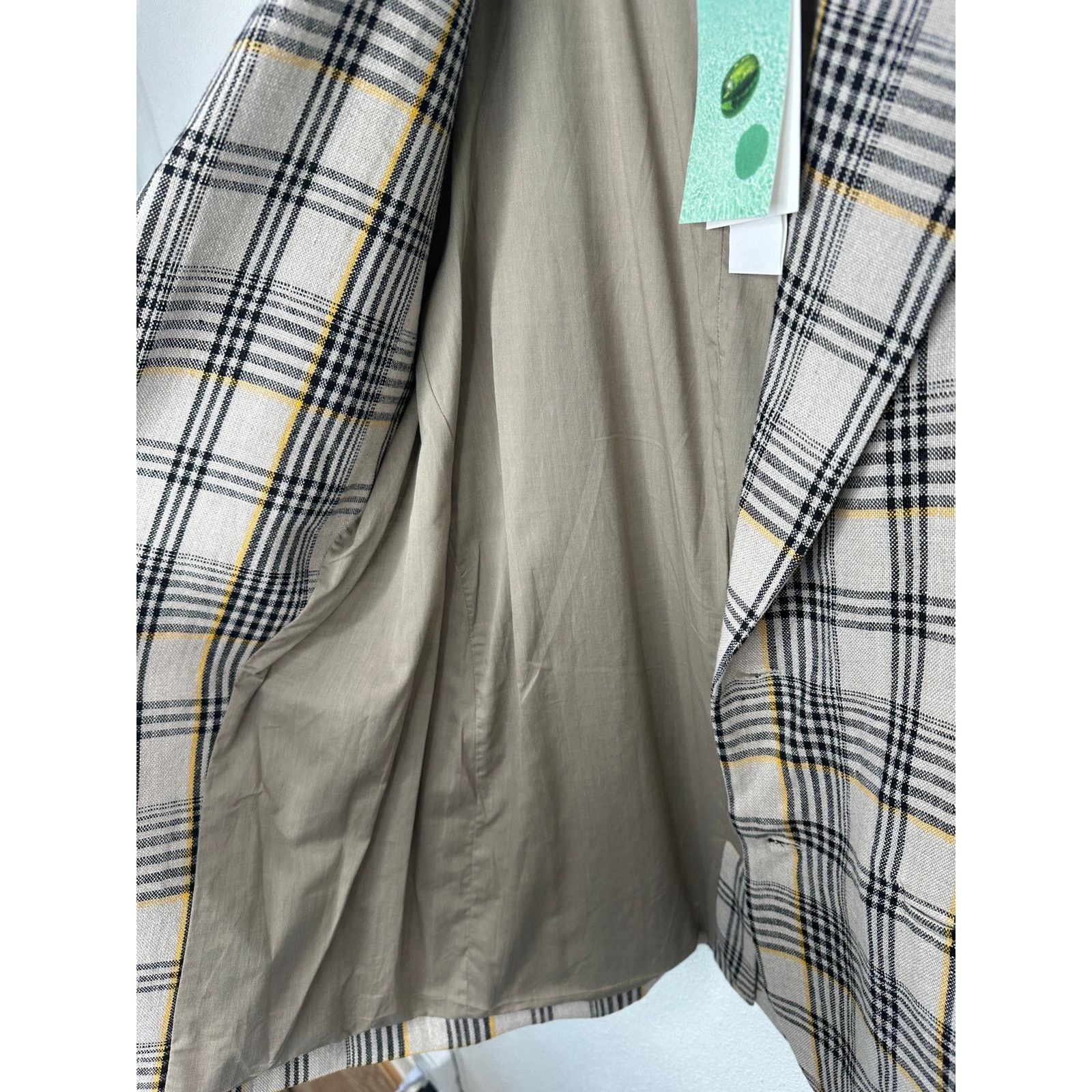 Cristaseya NWT Cristaseya Oversized Linen Blazer Ecru Black Plaid M Size US M / EU 48-50 / 2 - 15 Thumbnail