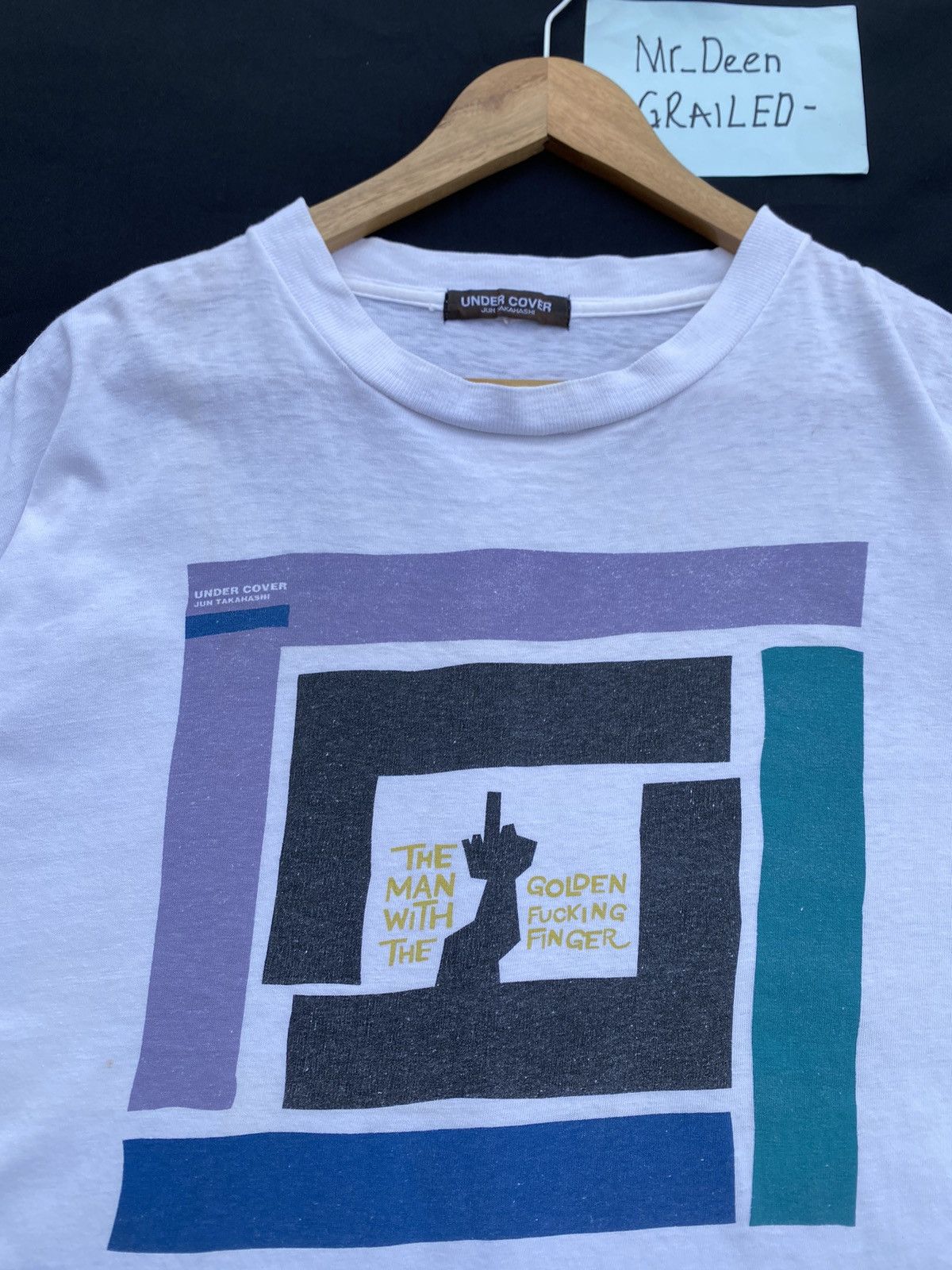 Jun Takahashi Vtg 90s Undercover The Man with Golden Fucking Finger Tshirt Size US M / EU 48-50 / 2 - 8 Thumbnail