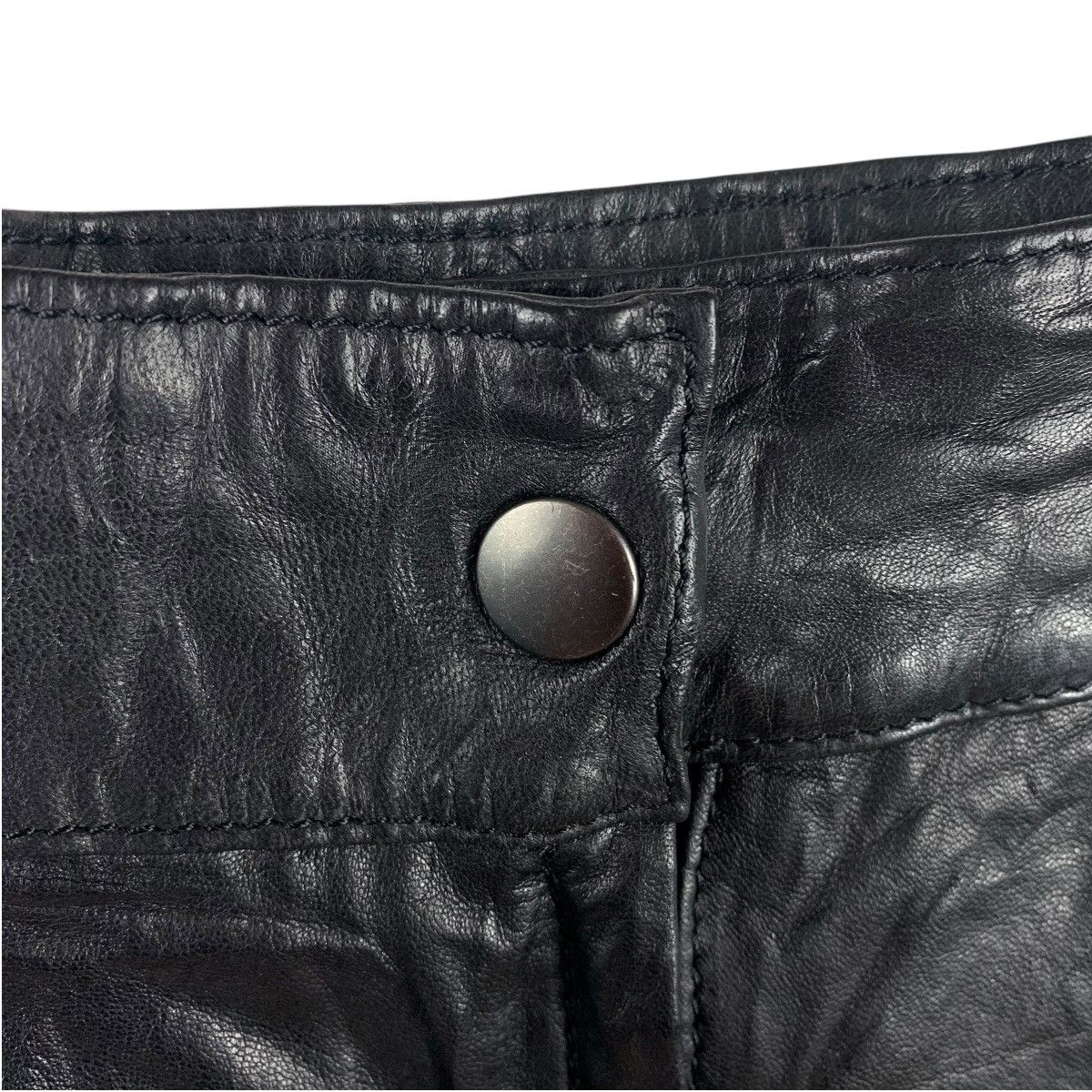 Designer × Vintage × Yves Saint Laurent Vintage YVES SAINT LAURENT faux leather Women skirt Size 29" - 9 Thumbnail
