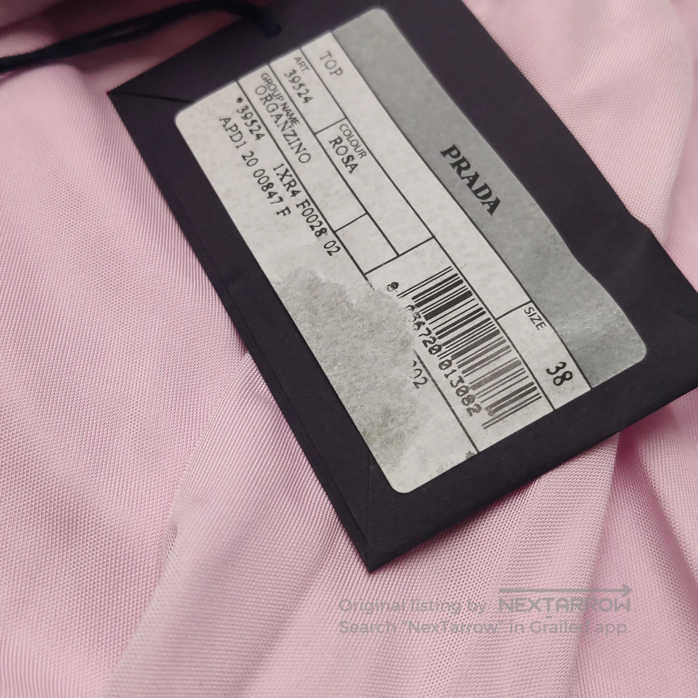 Prada Prada Ruffled Long Sleeve Top in Pink . Size XS / US 0-2 / IT 36-38 - 9 Thumbnail