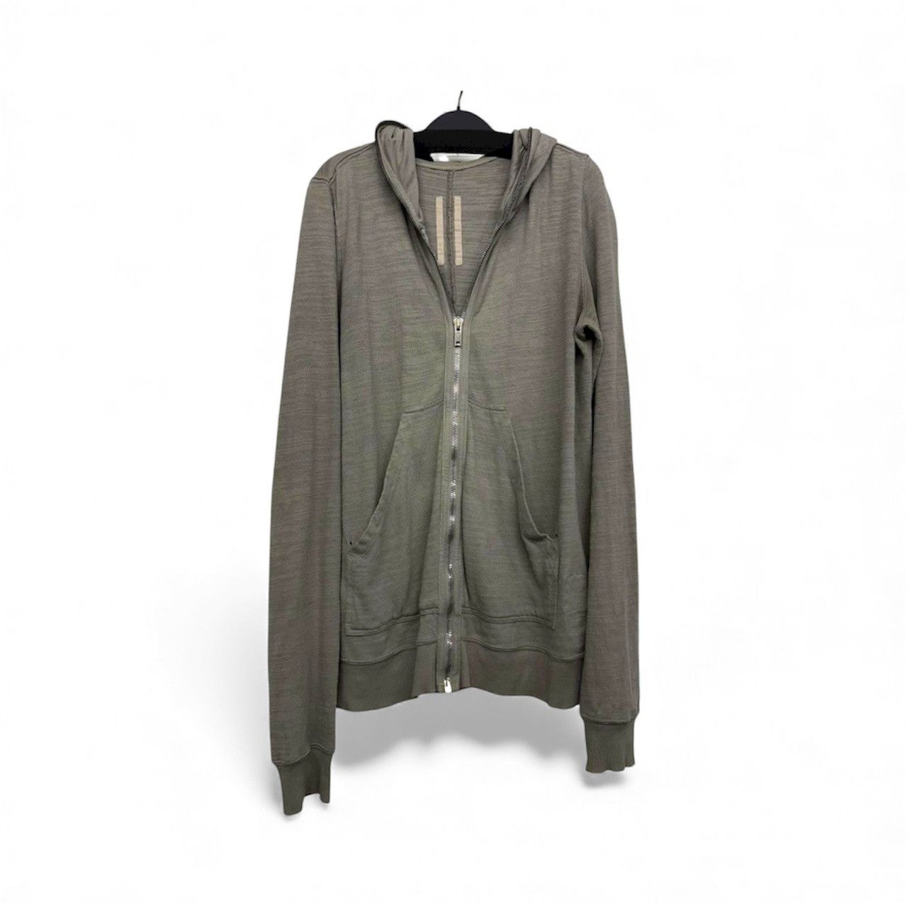 Pre-owned Rick Owens Gimp Hoodie Dust Linen Full Zip In Gray