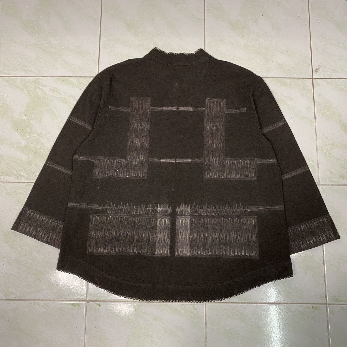 Issey Miyake 🔥VINTAGE MANDARIN JACKET PATCHWORK HEART HAAT ISSEY MIYAKE Size US M / EU 48-50 / 2 - 16 Thumbnail