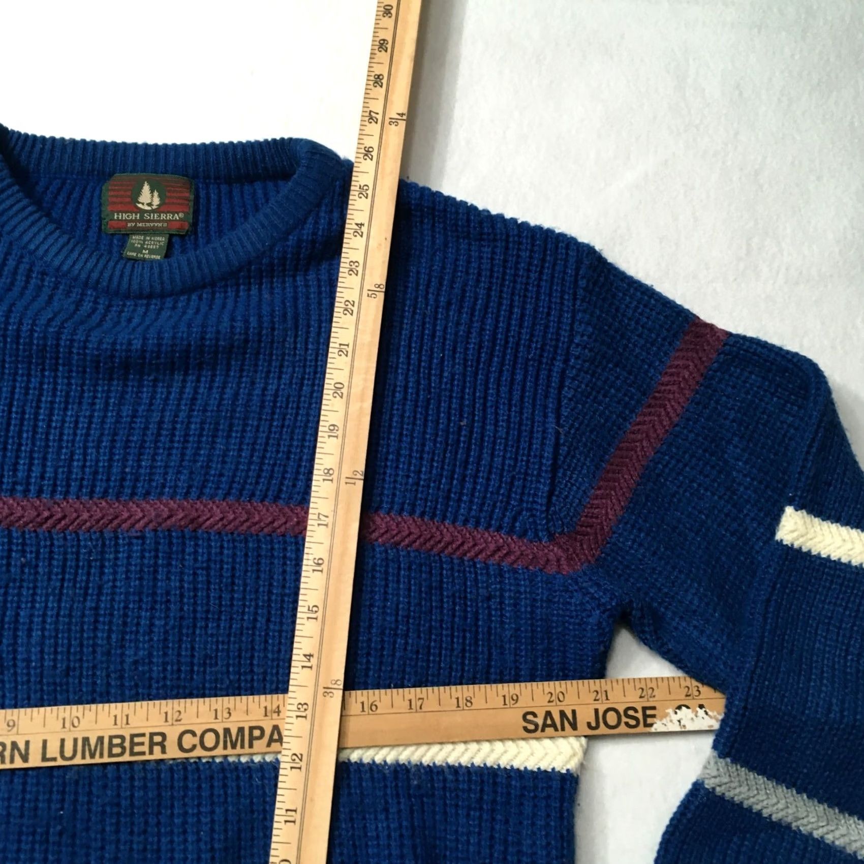 High Sierra VINTAGE high Sierra medium sweater blue striped Men's Size US M / EU 48-50 / 2 - 3 Thumbnail