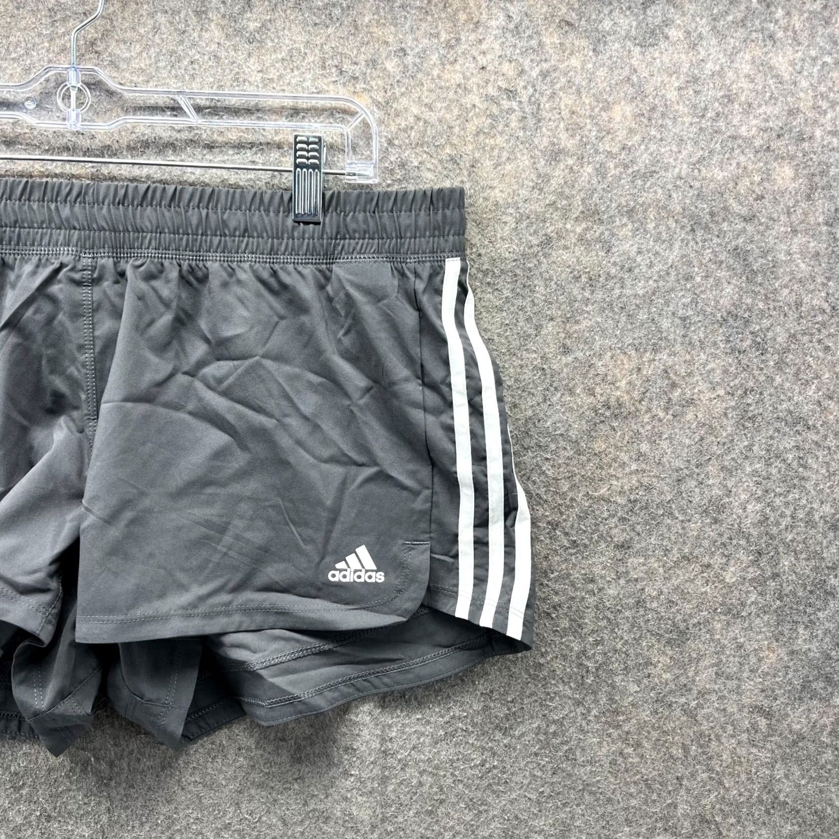 Adidas Adidas Shorts Women Large Gray Pacer 3-Stripes Woven Primegreen Running Gym Regular Feminine Athletic Shorts Womens Gray Size 36" / US 14 / IT 50 - 7 Thumbnail