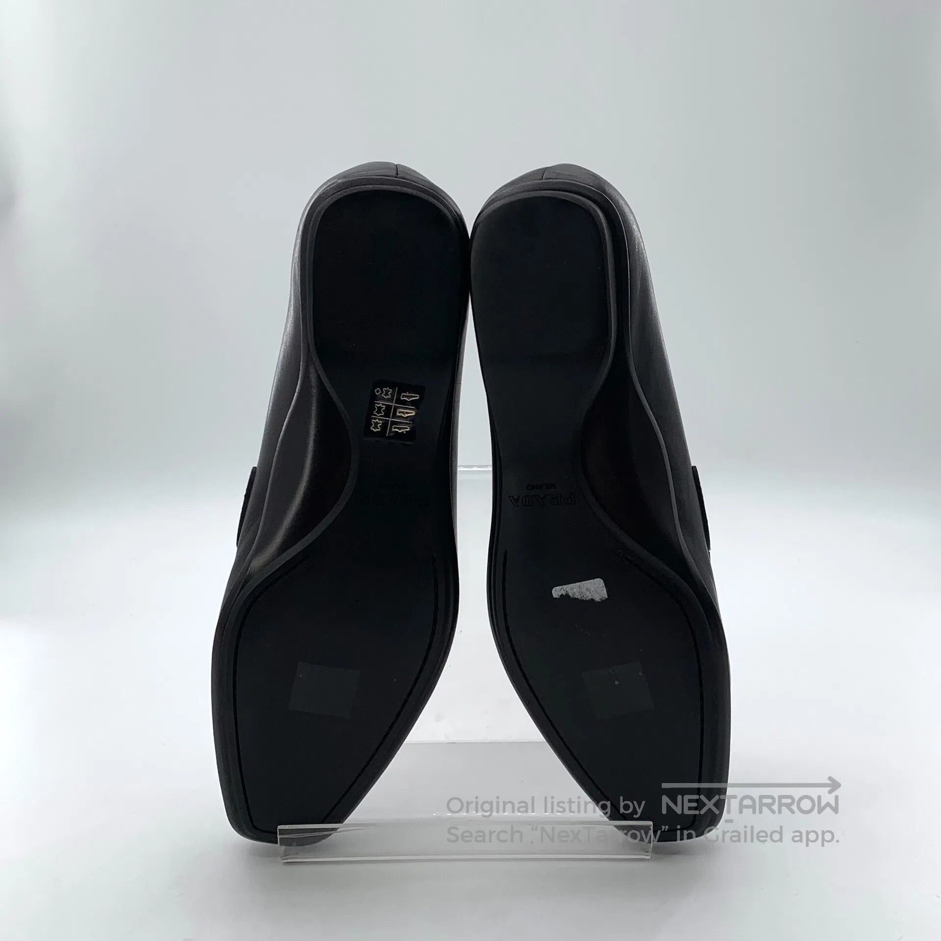 Prada Prada Black leather square toe casual flat one-step single Size US 6 / EU 39 - 5 Thumbnail