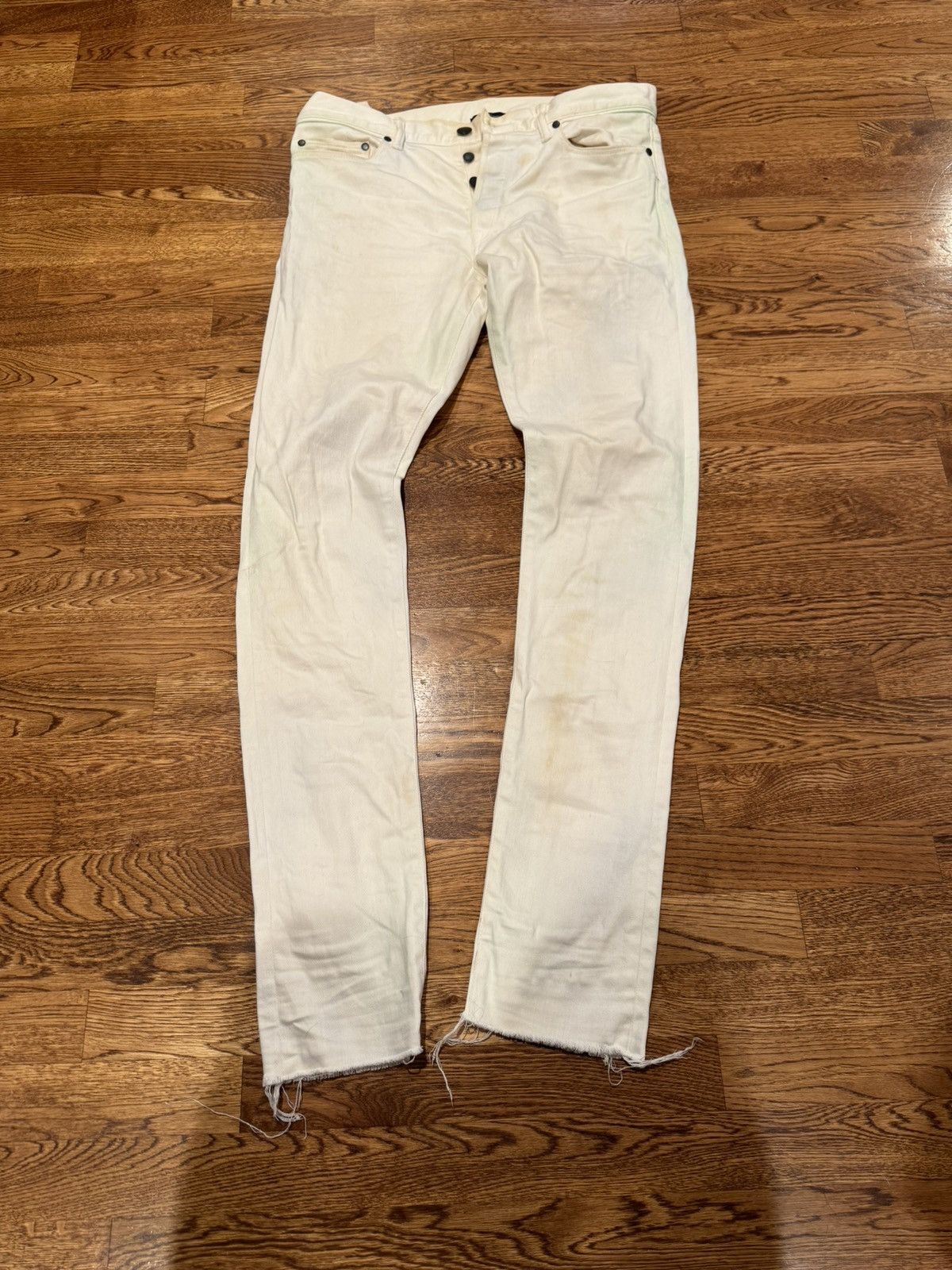 John Elliott John Elliott White Denim Jeans - The Cast 2 / Sour Skittles Size US 32 / EU 48 - 1 Thumbnail