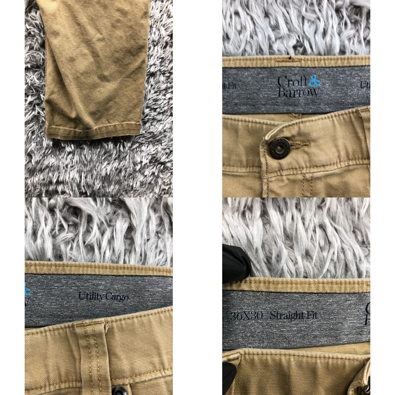 Croft & Barrow Croft & Barrow Chino Pants Straight Mens 36x30 Beige Stretch Casual Workwear 5-Pocket Design Zip Button Flat Front Regular Mens Size US 36 / EU 52 - 8 Thumbnail