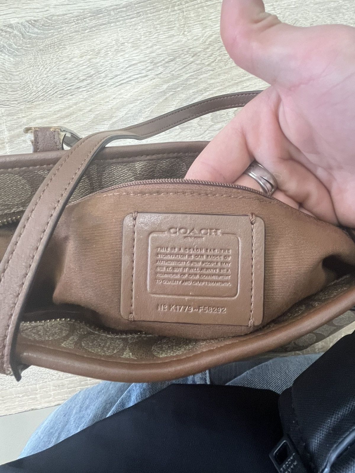 Coach Coach Handbag Authentic Coach City Zip Tote Bag Khaki/Saddle Size ONE SIZE - 4 Thumbnail