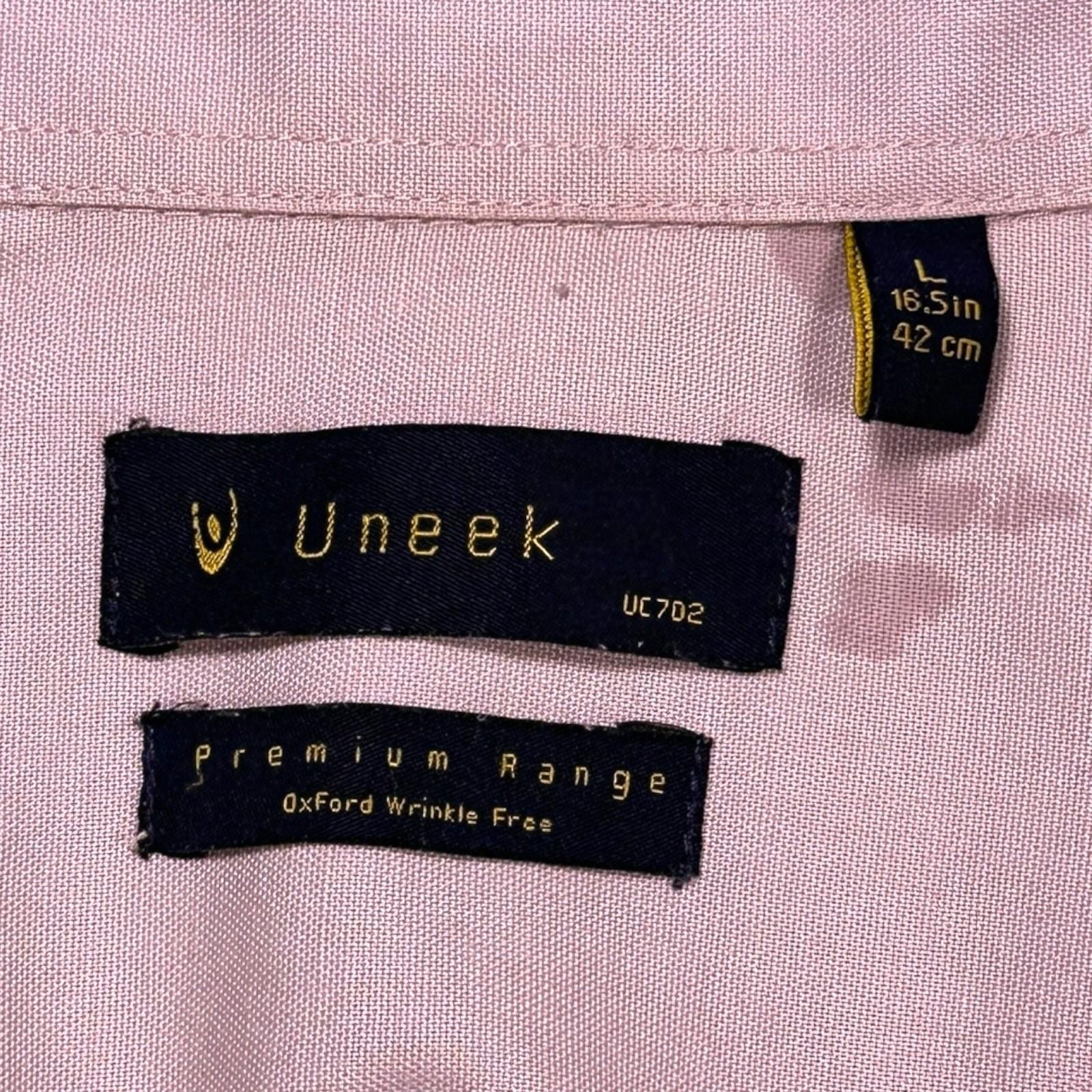Other Uneek Shirt Men's UK Size L Grey Short Sleeve Embroidered Size US L / EU 52-54 / 3 - 7 Thumbnail