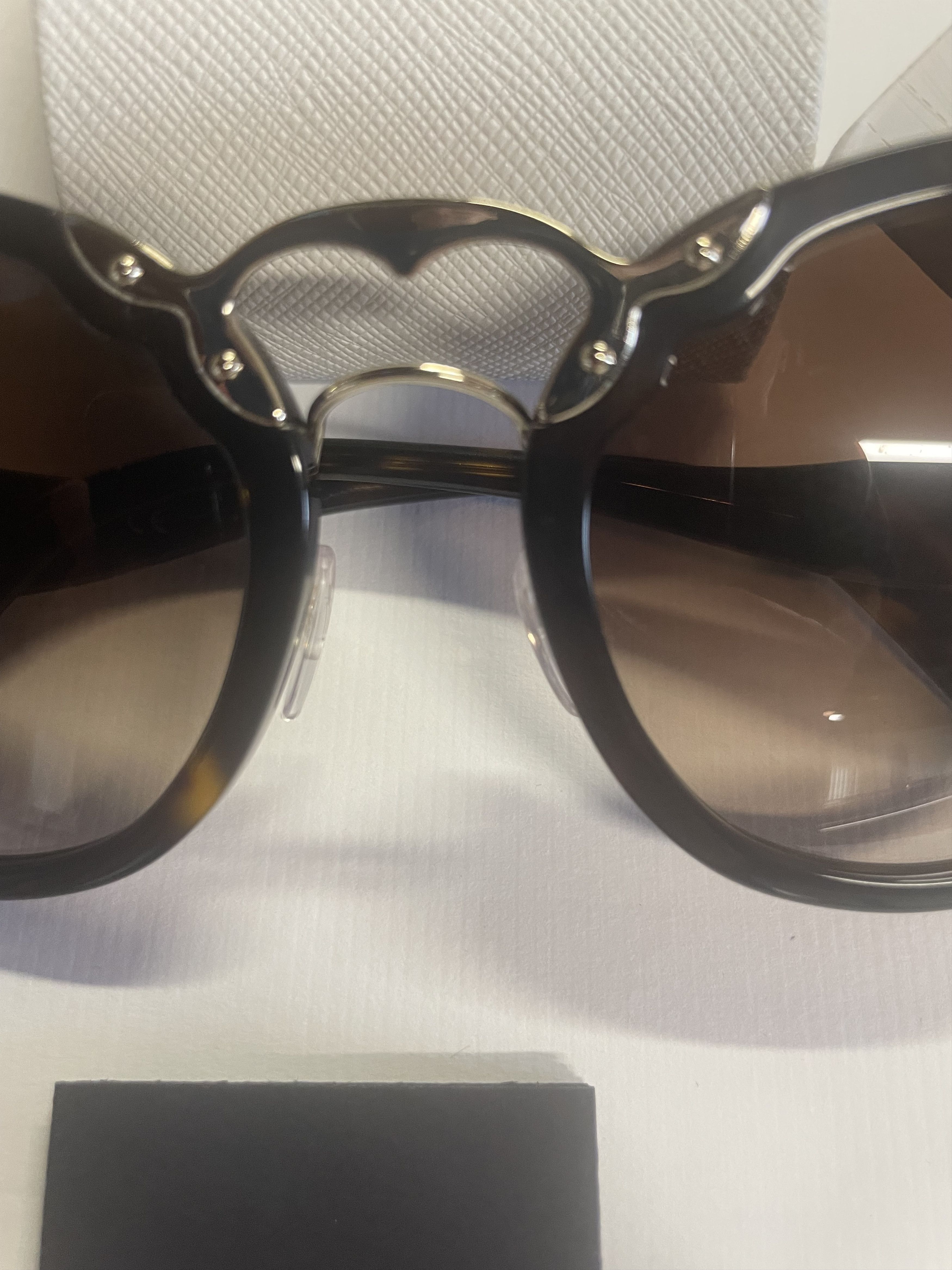 Prada PRADA WANDERER PR09TS 2AU-6S1 Brown Tortoise Gold Sunglasses Size ONE SIZE - 4 Thumbnail