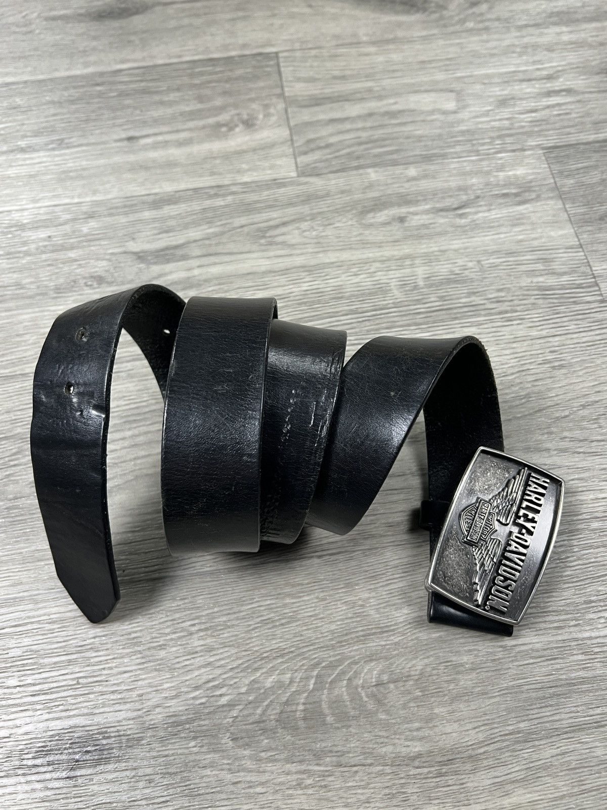 Harley Davidson vintage 2013 HARLEY DAVIDSON buckle belt black leather Size ONE SIZE - 2 Thumbnail