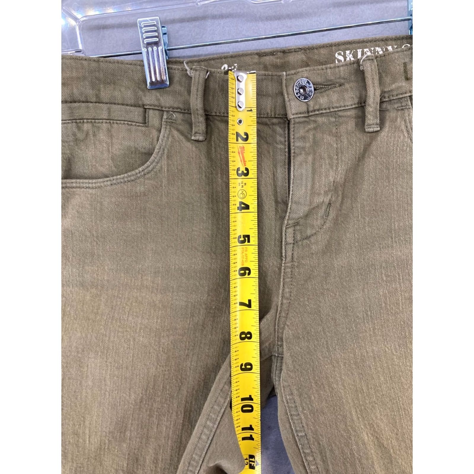 Madewell Madewell Pants Womens 28 Skinny Ankle Green Slim Army Feet Pocket Stretch Cotton Blend Real Color Green Womens 28 Pants Size 28" / US 6 / IT 42 - 4 Thumbnail