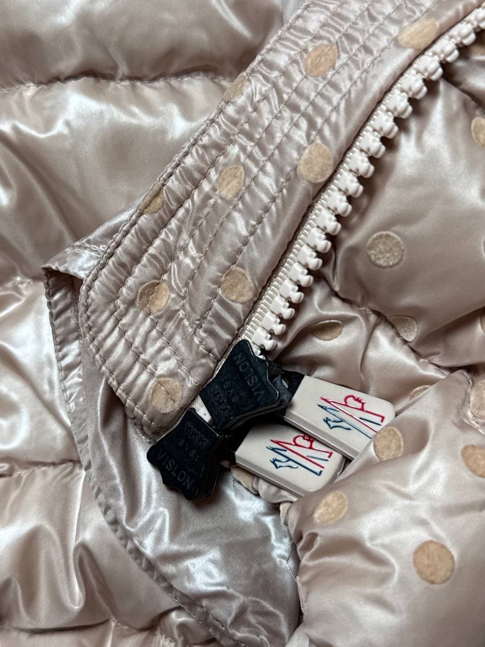 Moncler Moncler Polka Dot Down Jacket Beige Size S / US 4 / IT 40 - 13 Thumbnail
