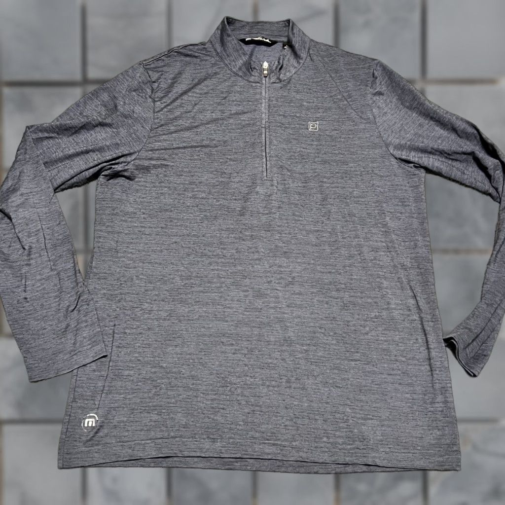 TravisMathew Travis Mathew Shirt Mens Large Blue Quarter Zip Golf Long Sleeve Performance Shirt Mens Large Blue Quarter Zip Golf Long Sleeve Performance Size US L / EU 52-54 / 3 - 1 Thumbnail