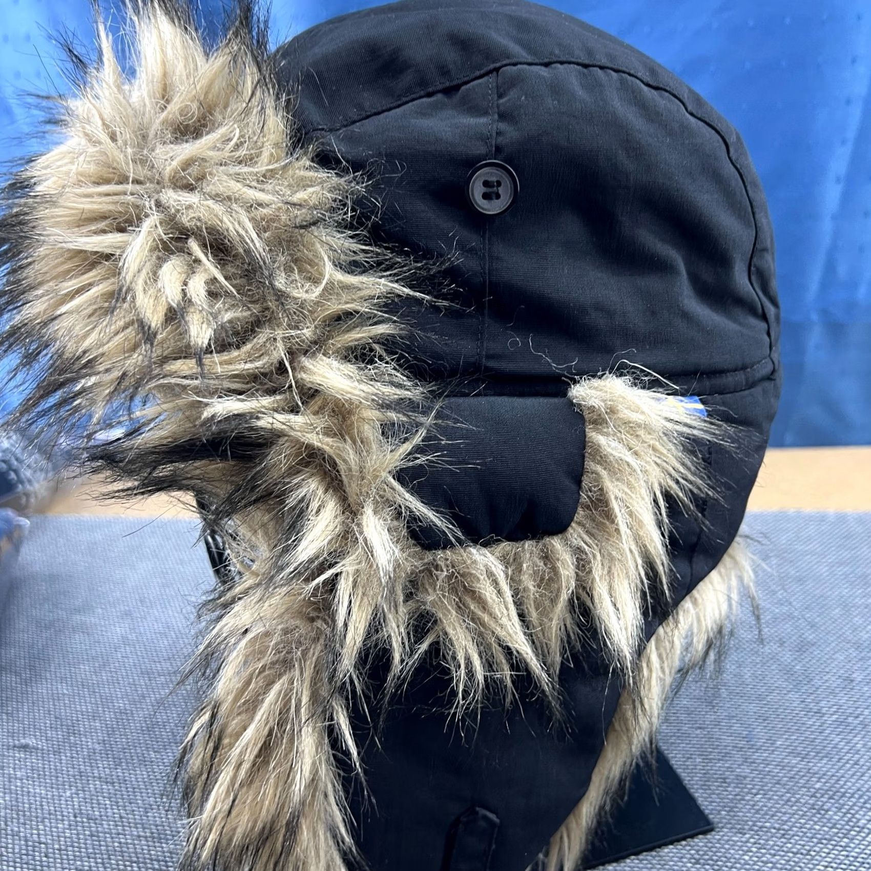 Vintage Fjallraven Nordic Heater Trapper Hat Sz M Black Unisex Adults Fur Bomber Ushanka Aviator Ear Flap Trapper Hat Mens Womens Size ONE SIZE - 2 Thumbnail