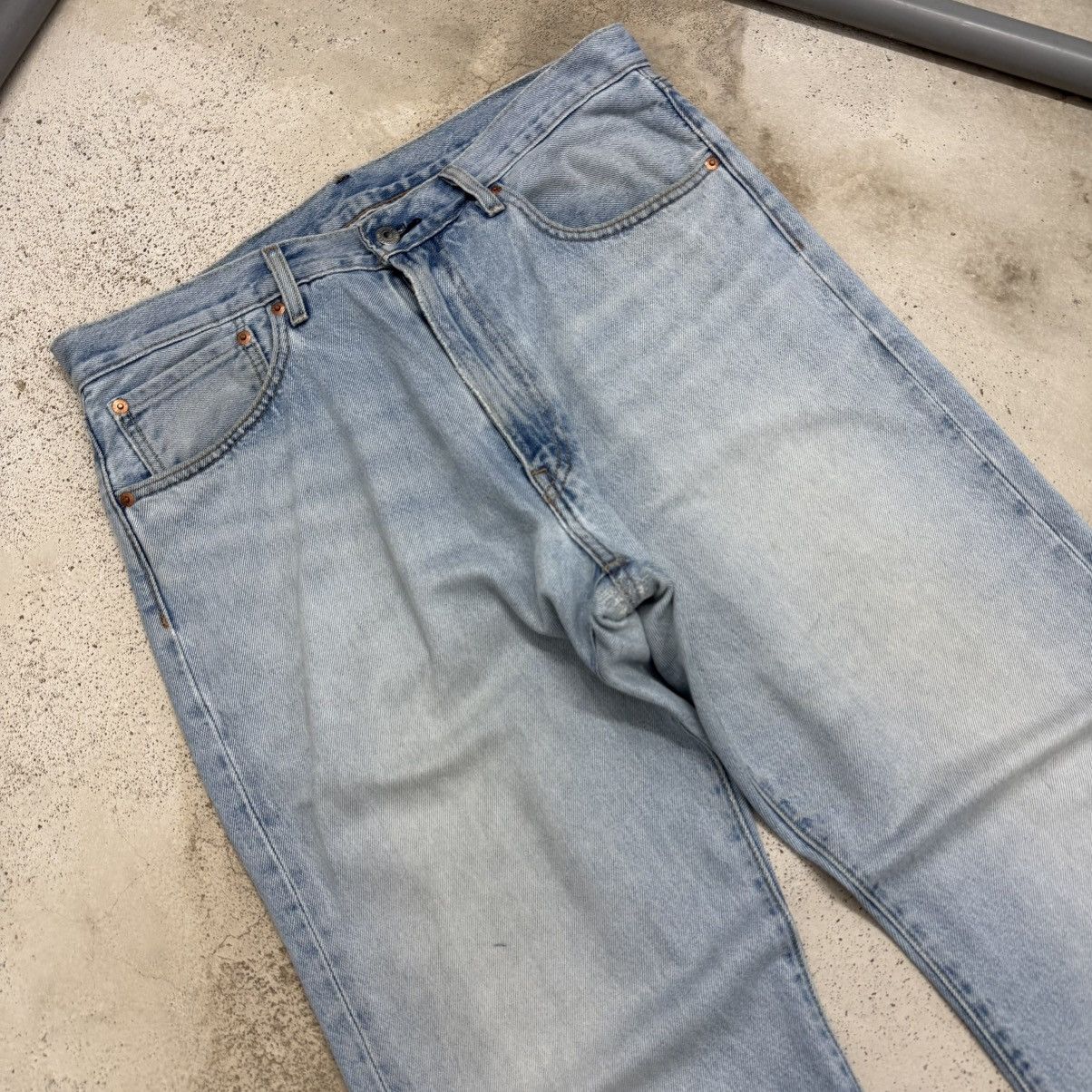 Levi's Levis 551 Big E Hemp Repaired Denim Pants Size US 35 - 4 Thumbnail