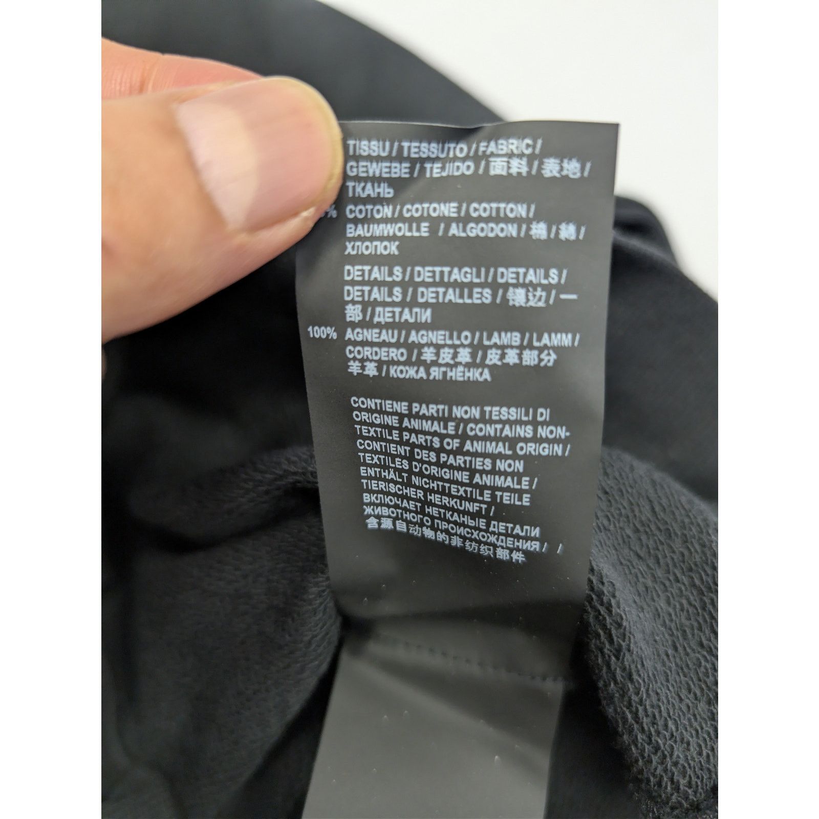 Saint Laurent Paris o1rshd1 CC20 cotton crewneck sweatshirt with lamb leather Size US M / EU 48-50 / 2 - 17 Thumbnail
