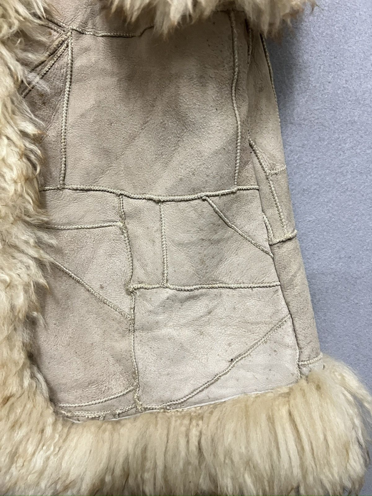 Vintage 71. Vintage Sheep Skin Leather Vest Jacket Size US M / EU 48-50 / 2 - 4 Thumbnail