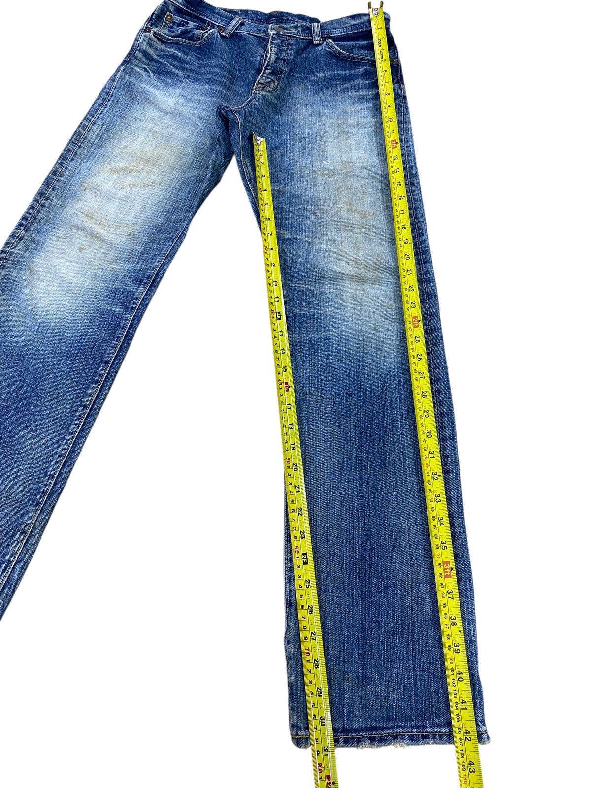 Japanese Brand Japanese Brand Light Faded Wash Style Straight Leg Jeans Size US 30 / EU 46 - 8 Thumbnail
