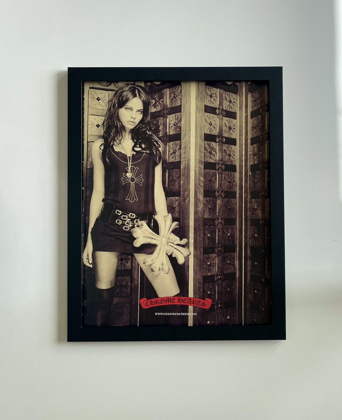 Chrome Hearts × Vintage Chrome Hearts Hot girl photo Poster framed 9x11 Size ONE SIZE - 1 Thumbnail