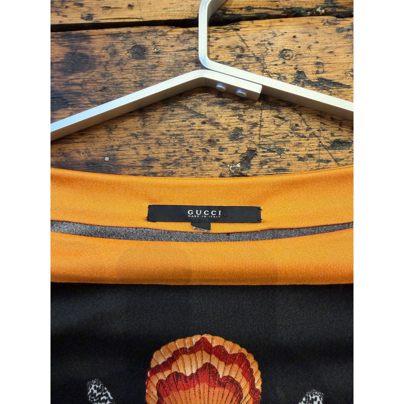Gucci Gucci Black and Orange Seashell Print Dress Size S / US 4 / IT 40 - 6 Thumbnail