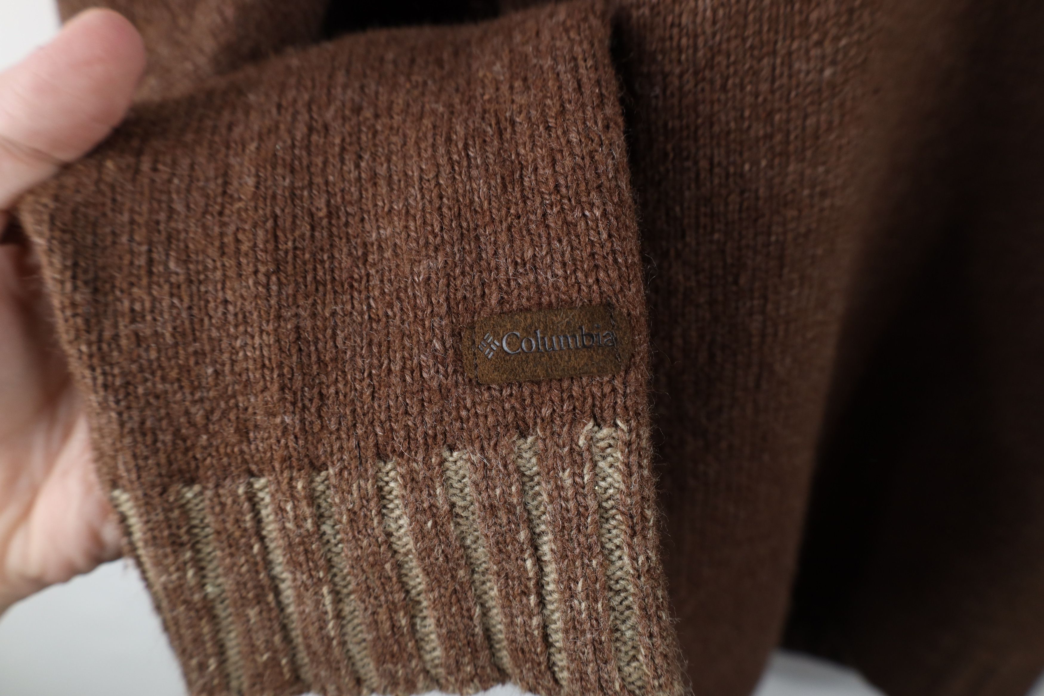 Columbia × Vintage Vintage 90s Y2K Columbia Wool Blend Ribbed Knit Sweater Size US L / EU 52-54 / 3 - 9 Thumbnail