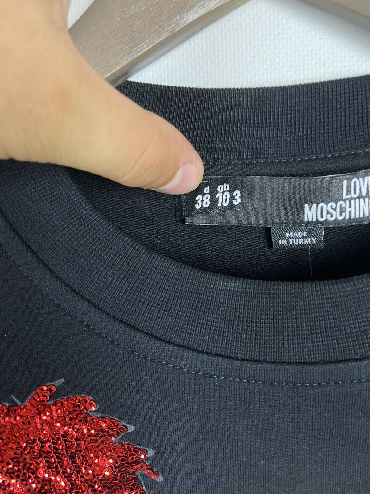 Love Moschino × Moschino Love Moschino Cheerleader Black Sweatshirt Luxury Size M / US 6-8 / IT 42-44 - 10 Thumbnail