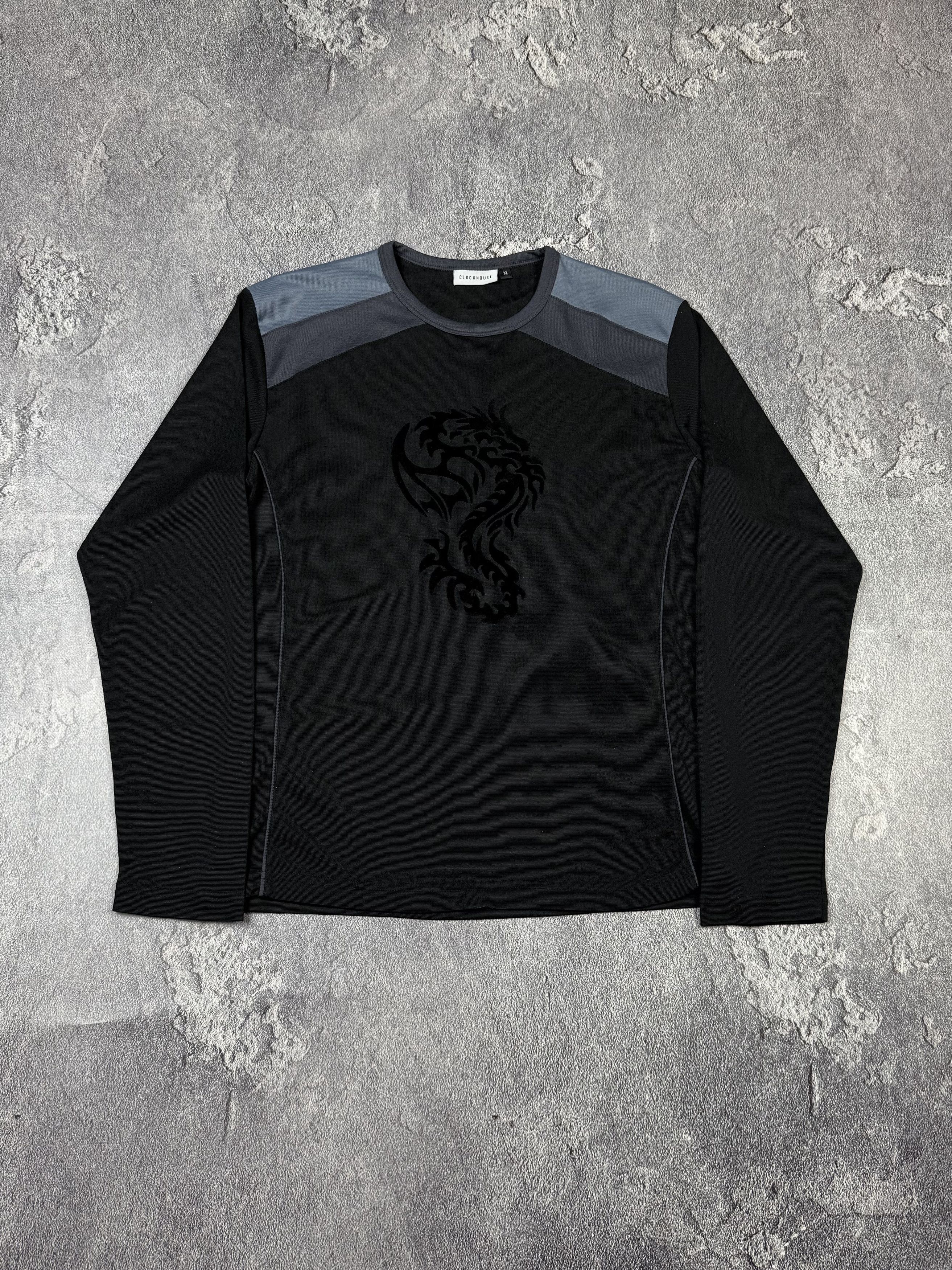 If Six Was Nine Y2K Gothic Dragon Trible 2000s Longsleeve Size US M / EU 48-50 / 2 - 1 Thumbnail