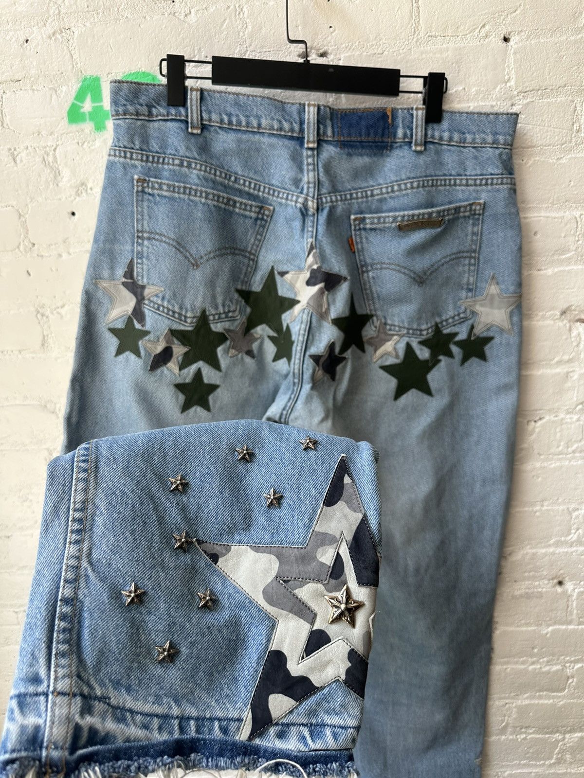 Chrome Hearts × Levi's Chrome Hearts 1 of 1 CAMO STAR SILVER PATCH JEANS 36 38 Size US 36 / EU 52 - 1 Thumbnail
