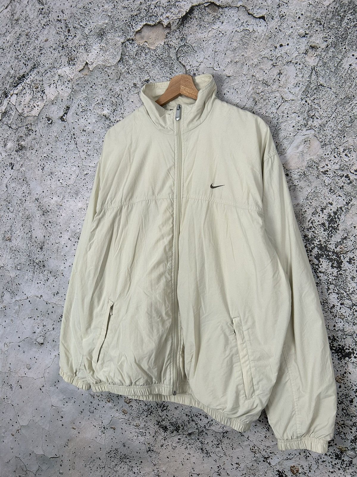 Nike Vintage Nike Swoosh 90s Light Beige Jacket Streetwear Size US XL / EU 56 / 4 - 2 Thumbnail