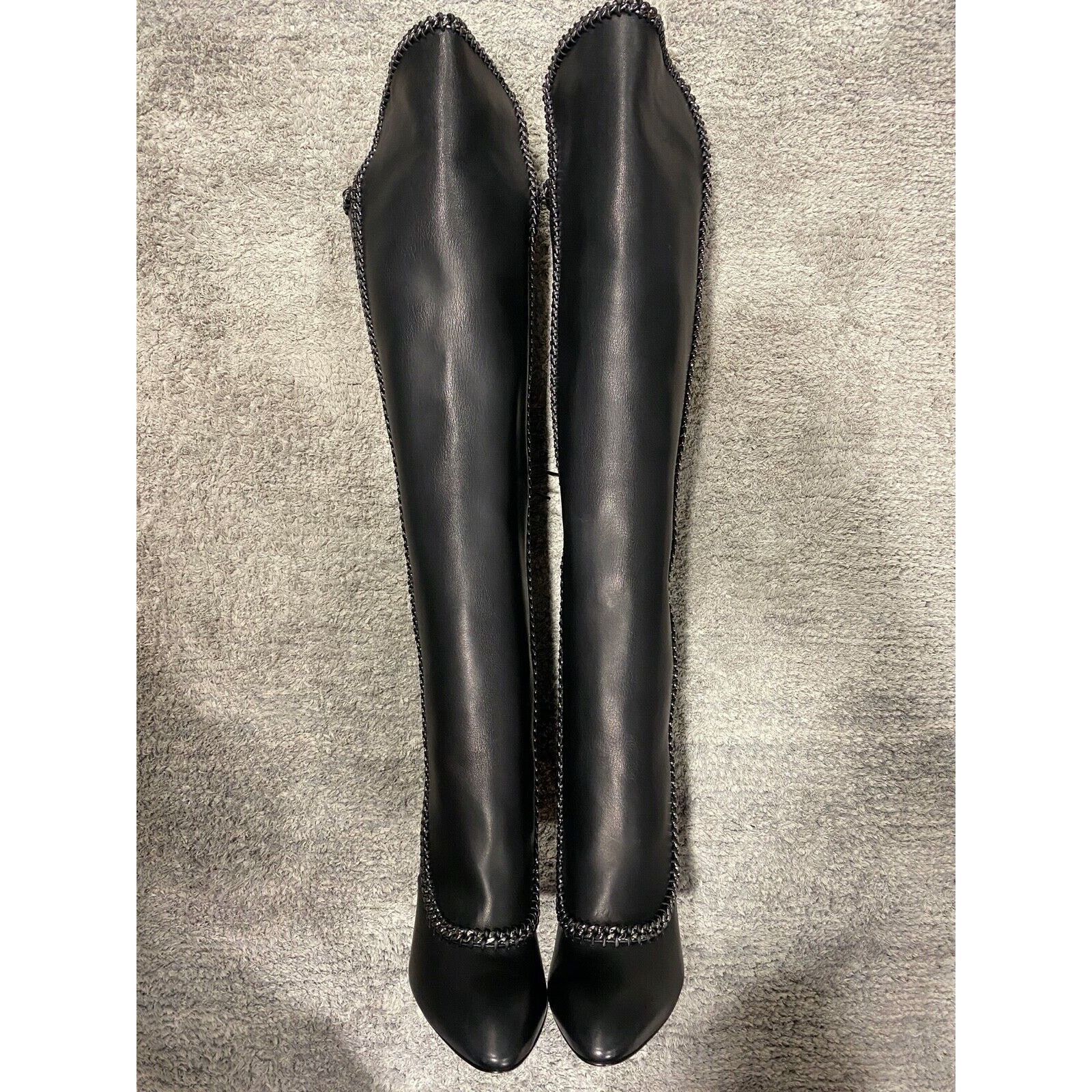 Christian Louboutin Christian Louboutin Clemence Botta 100 Black Leather Size US 7.5 / IT 37.5 - 5 Thumbnail