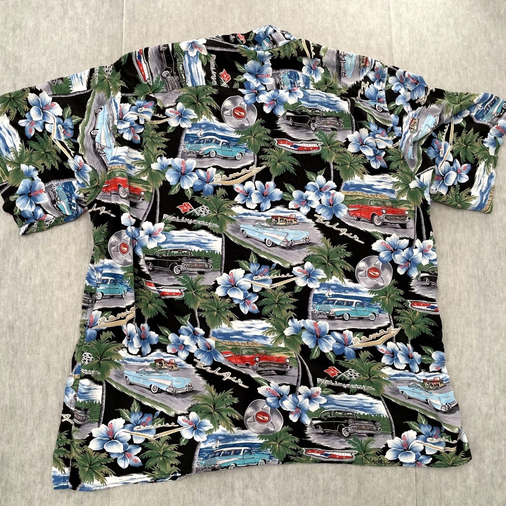 Reyn Spooner VINTAGE Reyn Spooner Shirt Adult 2XL Hawaiian Floral Chevy Cars Button Up Short Sleeve Size US XXL / EU 58 / 5 - 2 Thumbnail