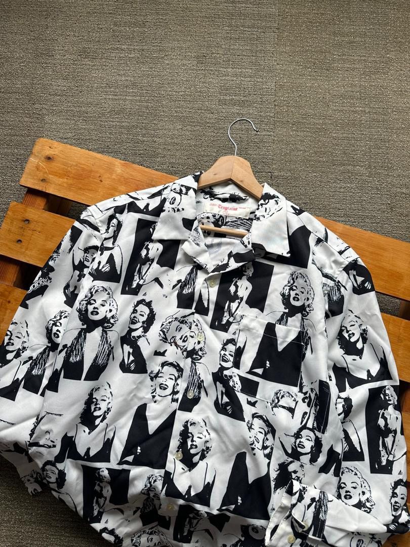 Other MARILYN MONROE FULLPRINT OPEN COLLAR LONGSLEEVE Size US L / EU 52-54 / 3 - 2 Thumbnail
