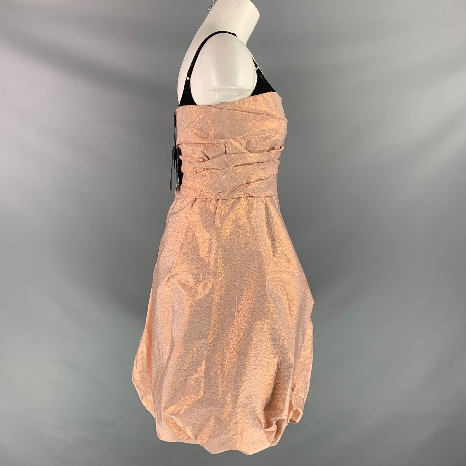 Burberry Prorsum Resort 2013 Size 8 Pink Black Silk / Elastane Dress Size M / US 6-8 / IT 42-44 - 3 Thumbnail