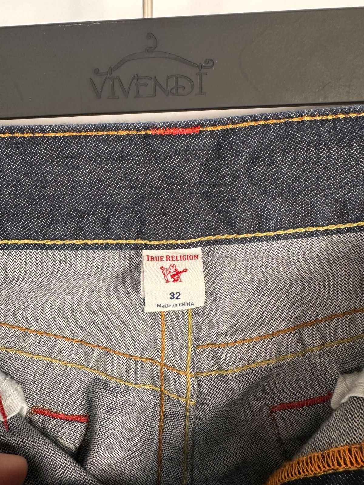 True Religion True Religion Rocco Relaxed Skinny Jeans Red Stitching Sz 32 Size US 32 / EU 48 - 9 Thumbnail