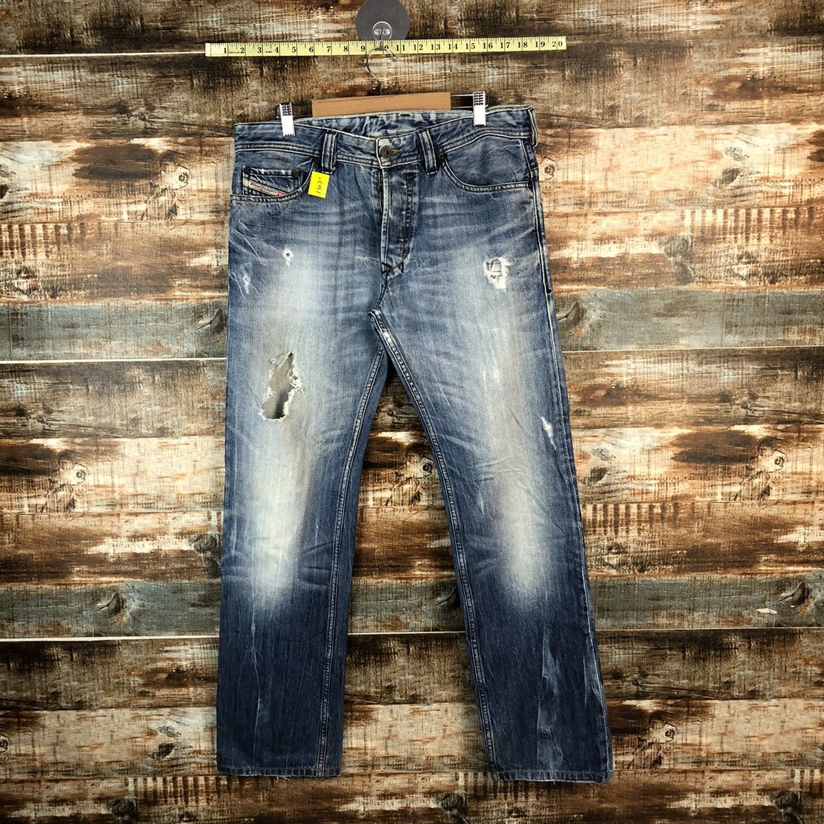 Diesel DL Diesel Industries Blue Distressed Denim Pants #C157 Size US 31 - 1 Thumbnail
