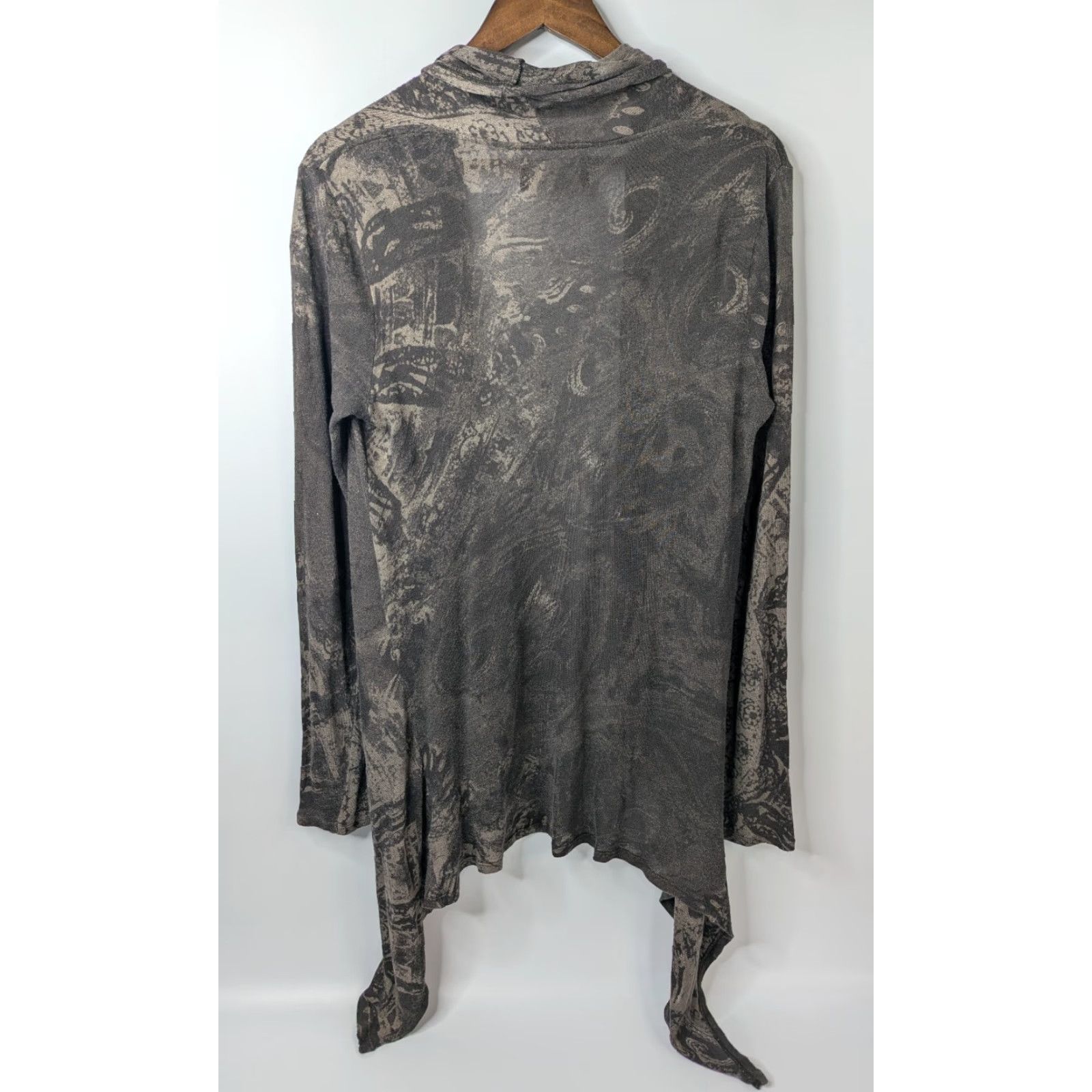 Allsaints AllSaints Spitalfields Jacks Place Reflection Long Cardigan 8 Cotton Blend Brown Womens Cardigan Long Sleeve Knit 8 Brown Size M / US 6-8 / IT 42-44 - 4 Thumbnail