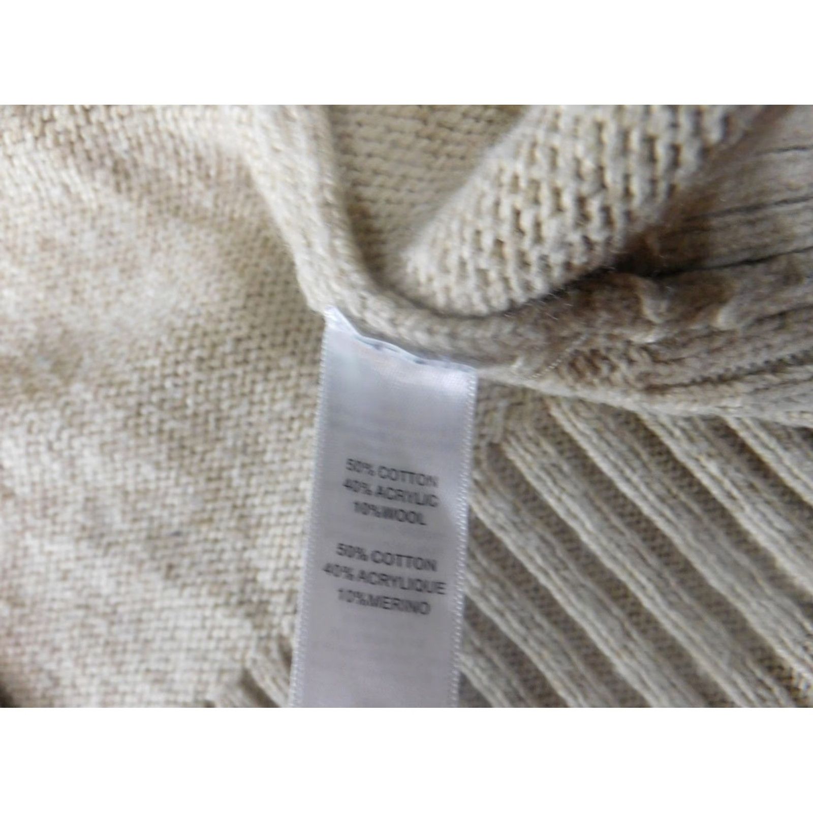Vintage Chicos Sweater Cardigan Beige Wool Button Mock Neck Long Sleeve Regular Size 0 Womens Designer Vintage? No (adjusted) Size XS / US 0-2 / IT 36-38 - 6 Thumbnail