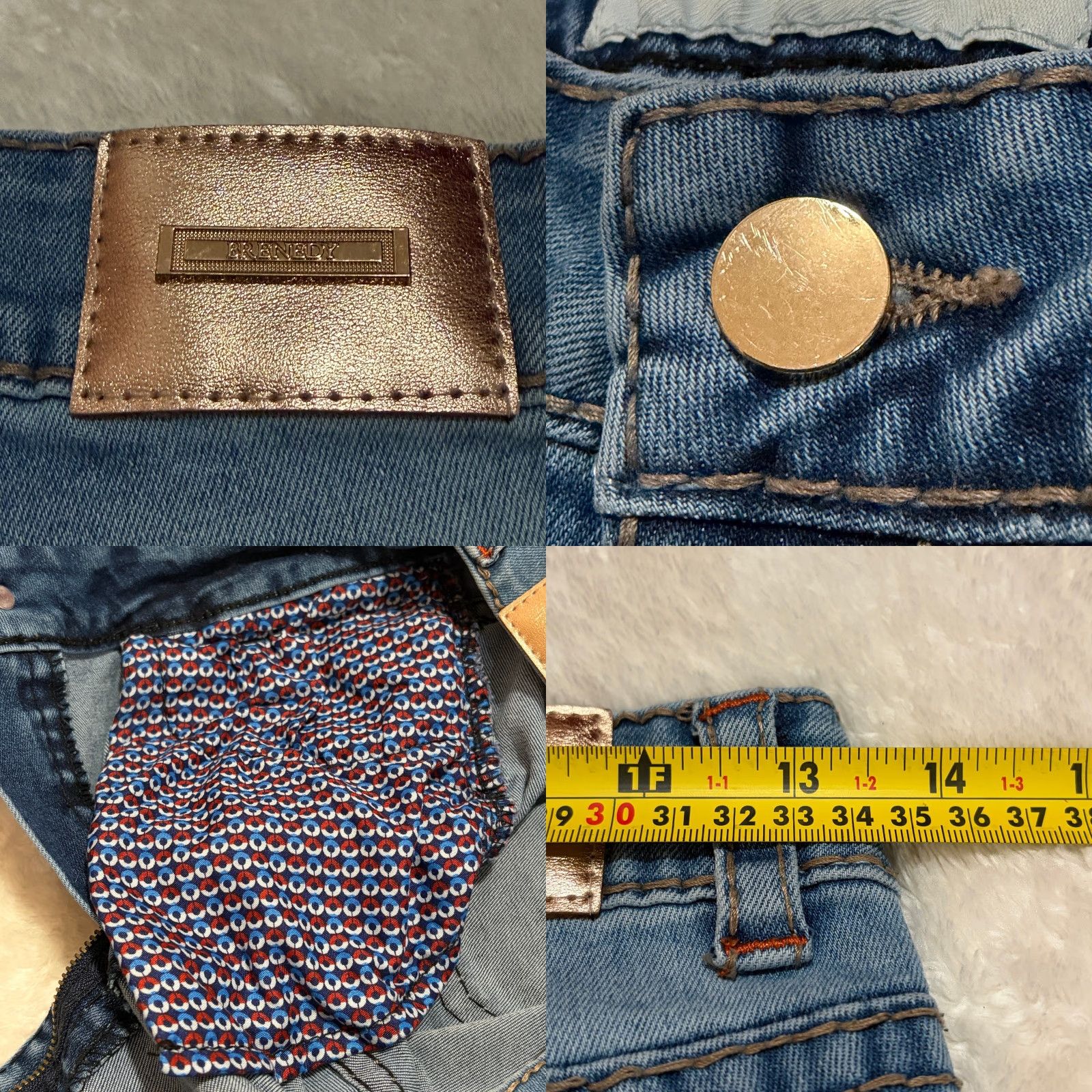 Denime VINTAGE Brenedy Jeans Womens 16 Linda Blue Bootcut Denim Embroidered Rhinestone Medium Wash Girls Women Mens Size 38" / US 16 / IT 52 - 8 Thumbnail