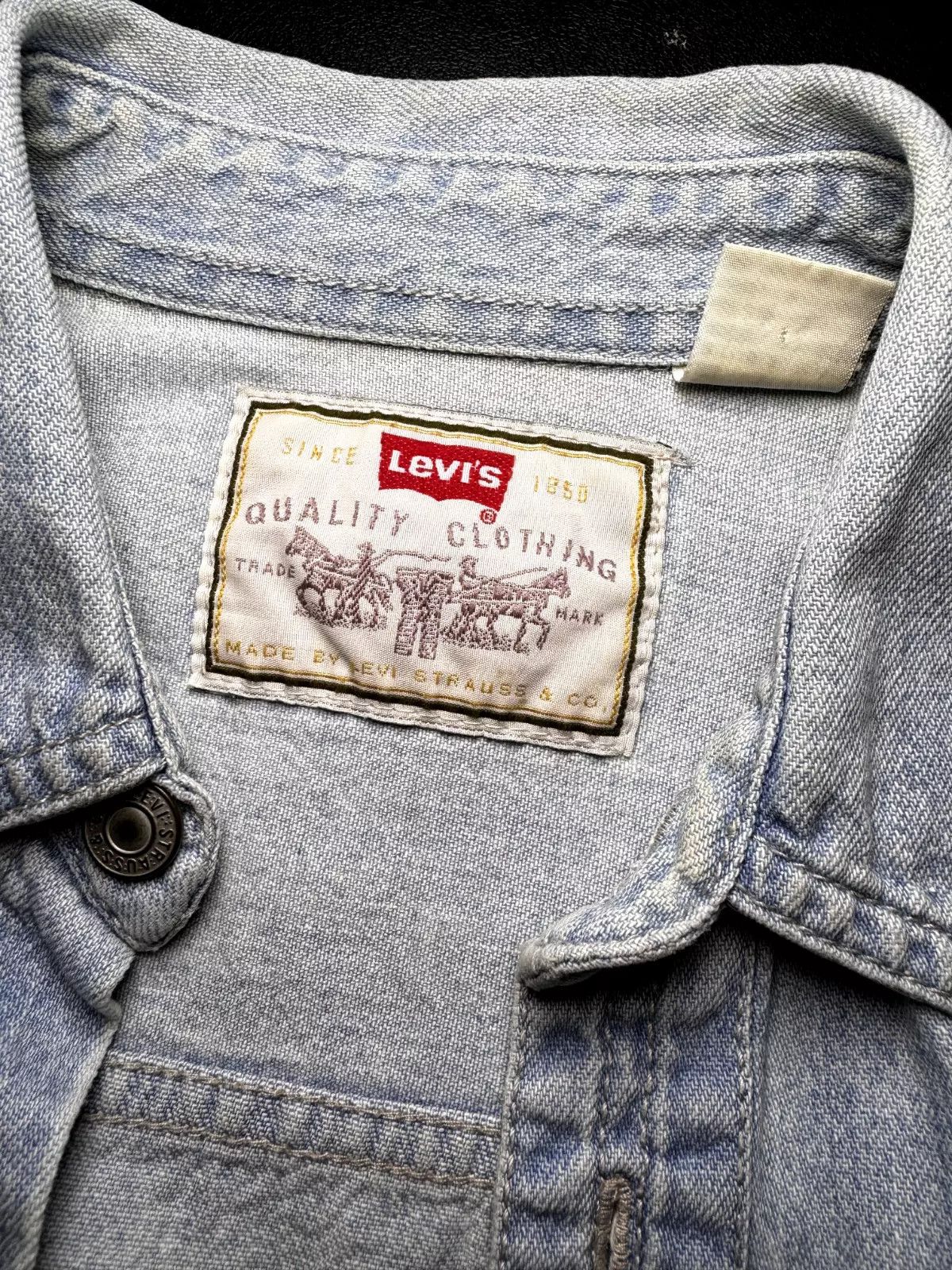 Levi's Men's Vintage Levi's WPL 423 Light Blue Denim Trucker Jacket Size US S / EU 44-46 / 1 - 3 Thumbnail