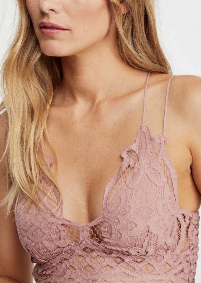 Free People Free People Intimately Adella Bralette Lace Pink ( M ) Size ONE SIZE - 3 Thumbnail