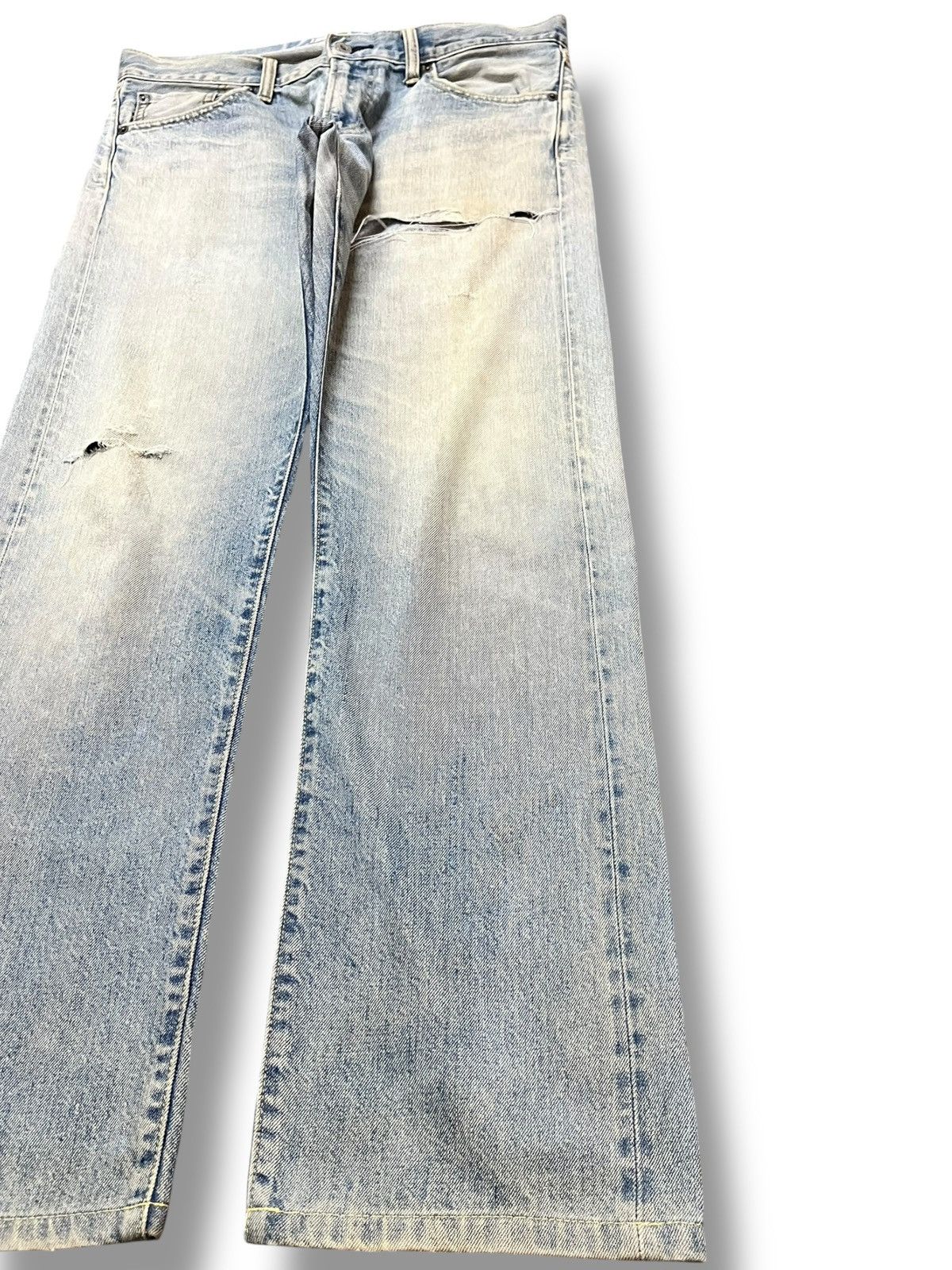 Uniqlo Vintage Uniqlo Selvedge Faded Distressed Denim Size US 33 - 4 Thumbnail