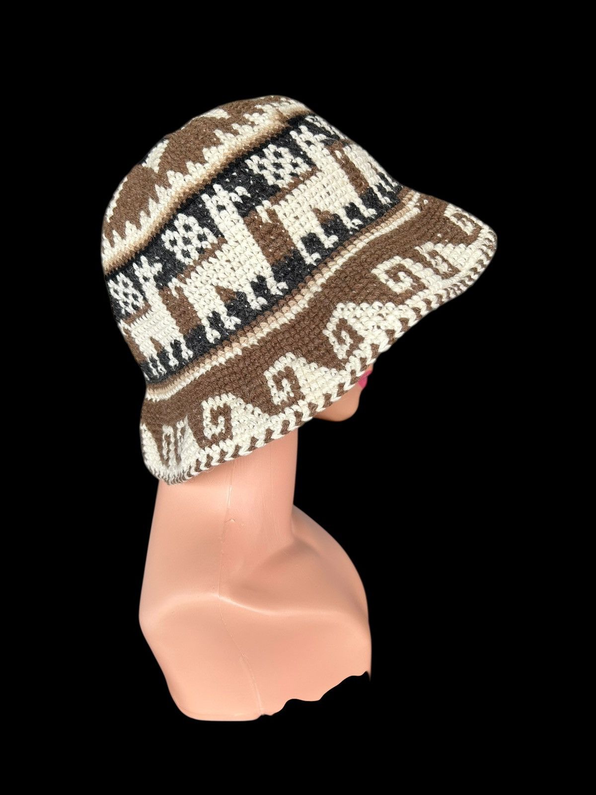 Japanese Brand × Vintage Crochet Knitted Handmade Bucket Hats Size ONE SIZE - 4 Thumbnail