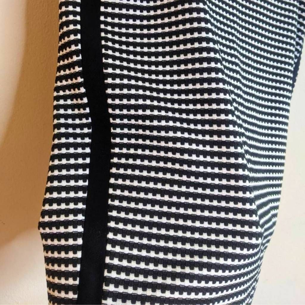 Nine West Nine West Women's Size 8 Pencil Skirt Black White Textured Stretch Office Work Size 30" / US 8 / IT 44 - 6 Thumbnail