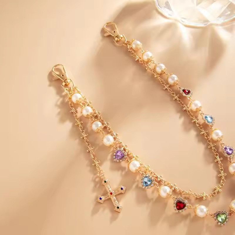 Jewelry Gold Color Hiphop Cross Pendant Waist Chain Pants Size ONE SIZE - 3 Thumbnail