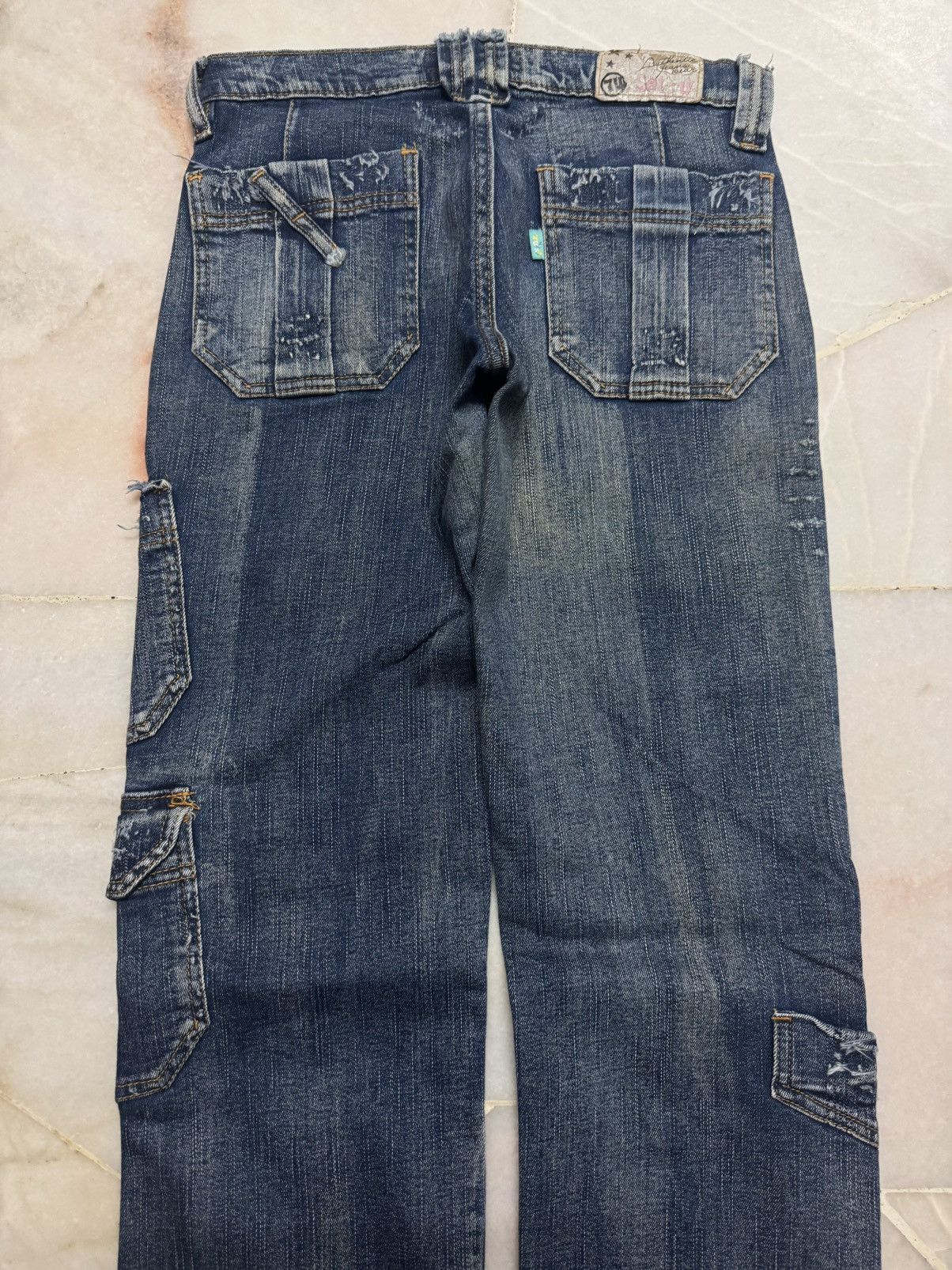 20471120 💥RARE💥JAPANESE CARGO JEANS MULTIPOCKET STYLE WASHED JEAN Size US 28 / EU 44 - 17 Thumbnail