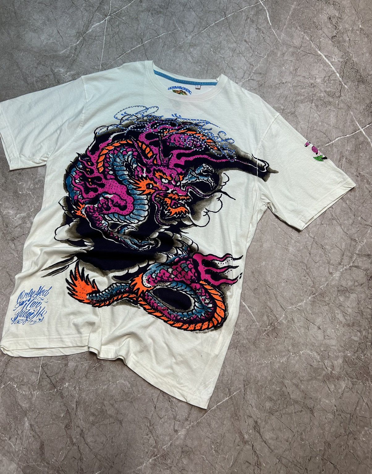 Ed Hardy × Vintage Vintage Ultramagnetic Y 2K Graphic Tee Big Print Ed Hardy Size US XL / EU 56 / 4 - 2 Thumbnail