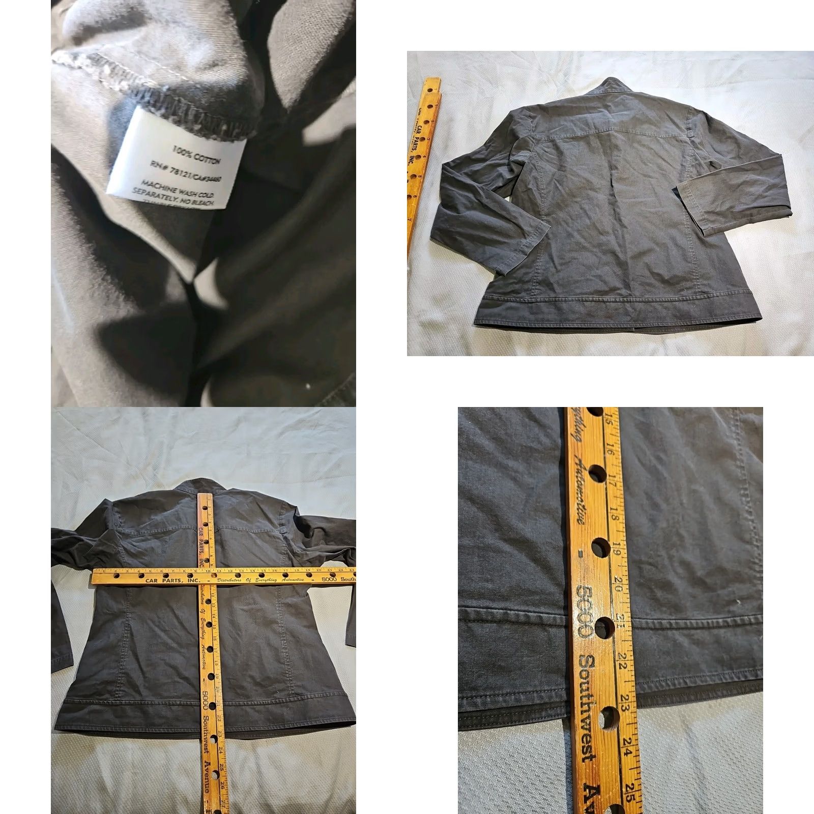 Eileen Fisher Eileen Fisher Jacket Womens Medium Black Chambray Snap Lightweight Shacket Top Size M / US 6-8 / IT 42-44 - 8 Thumbnail