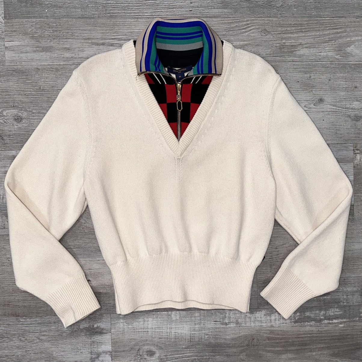 Louis Vuitton LOUIS VUITTON CASHMERE KNIT HALF ZIP SWEATER SIZE M UNISEX Size M / US 6-8 / IT 42-44 - 1 Thumbnail